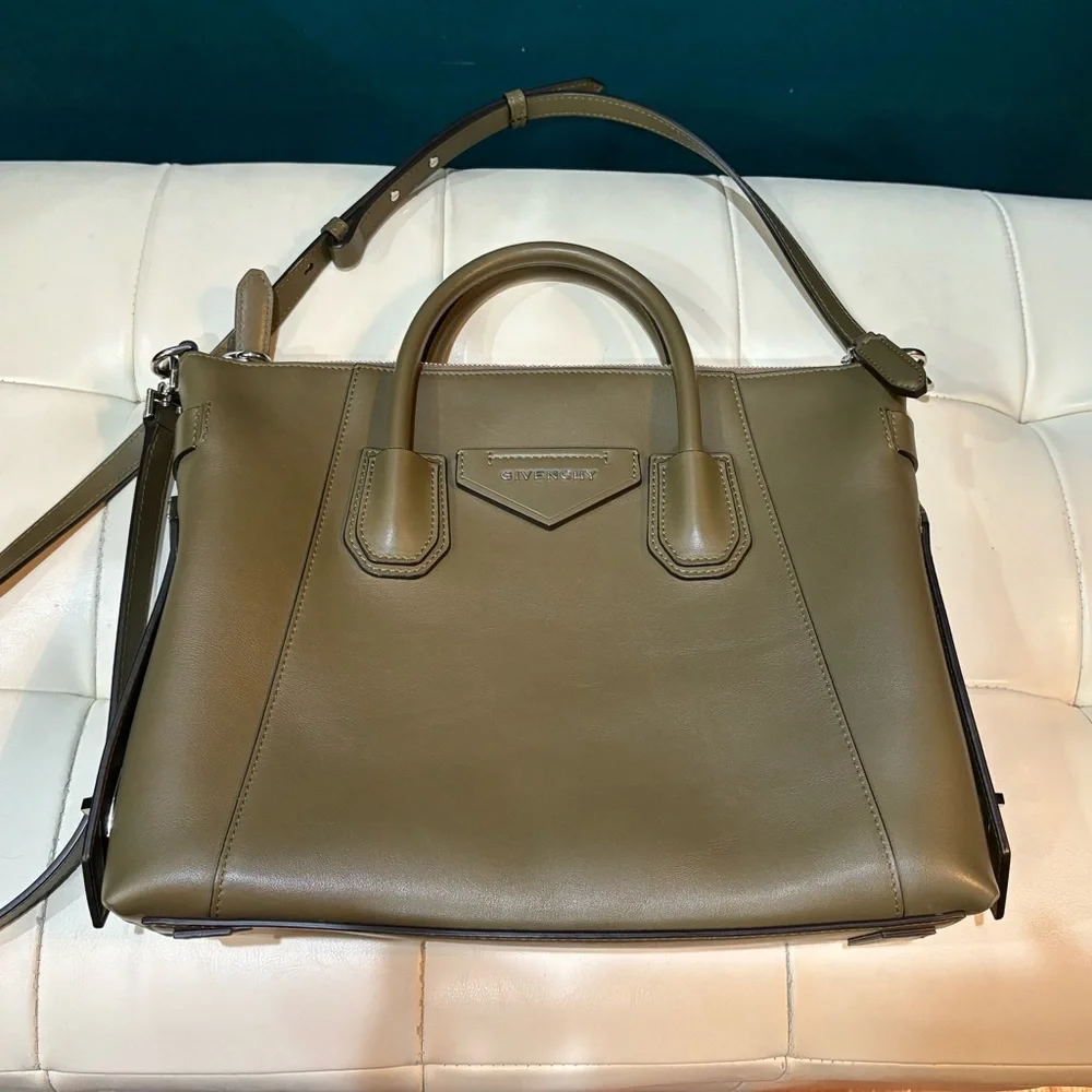 Givenchy Antigona Army Green RARE professionally modified - Picture 1 of 12